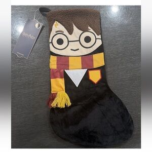 Harry Potter Hogwarts Christmas Stocking Embroidered Plush Velvet 17 In New
